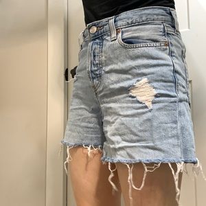 Aerie distressed denim jean shorts